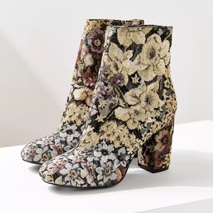 Emma Floral Jacquard Ankle Boot